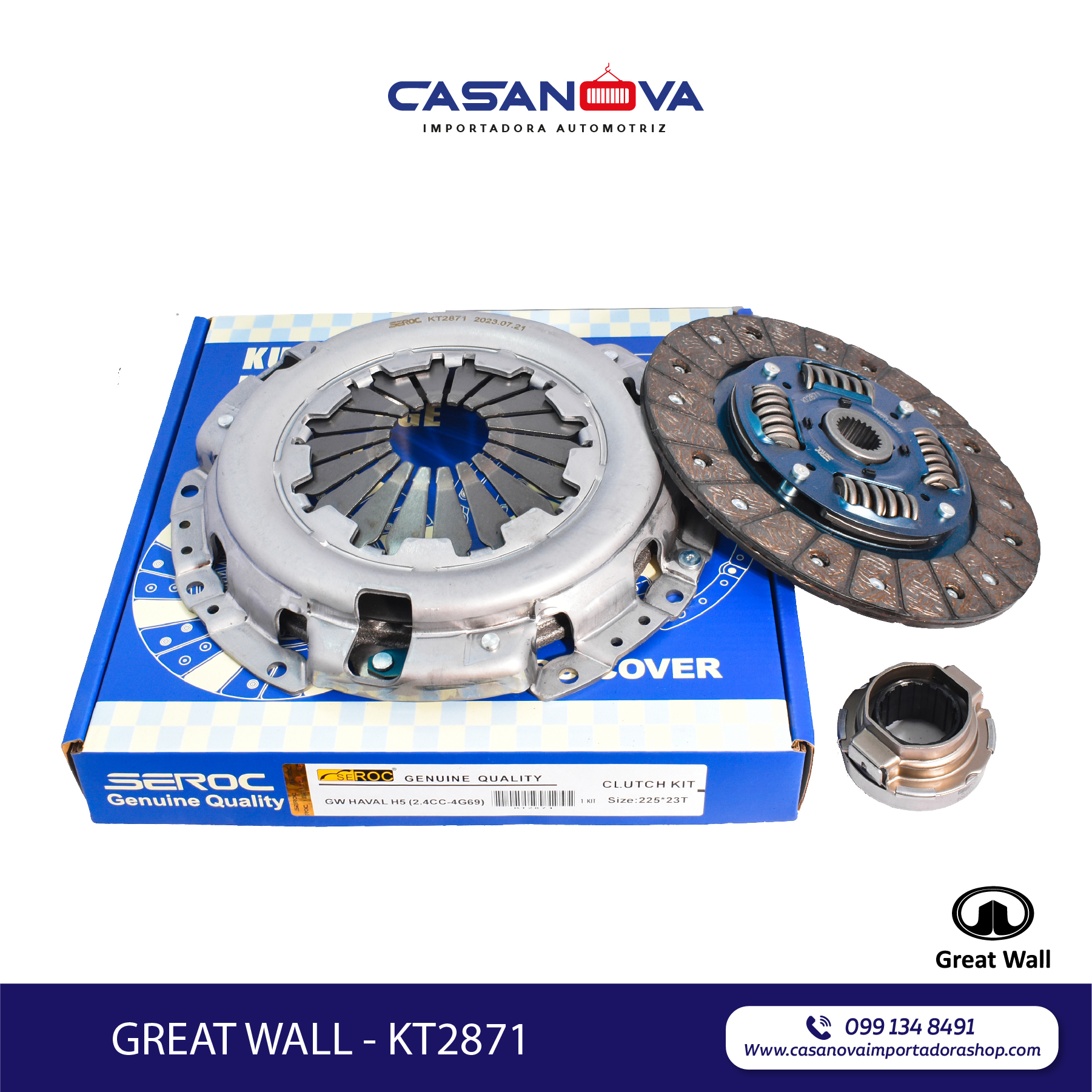 KIT EMBRAGUE Marca: GREAT WALL Modelo: WINGLE 5 2.2 GAS GREAT WALL -  Repuesto Center